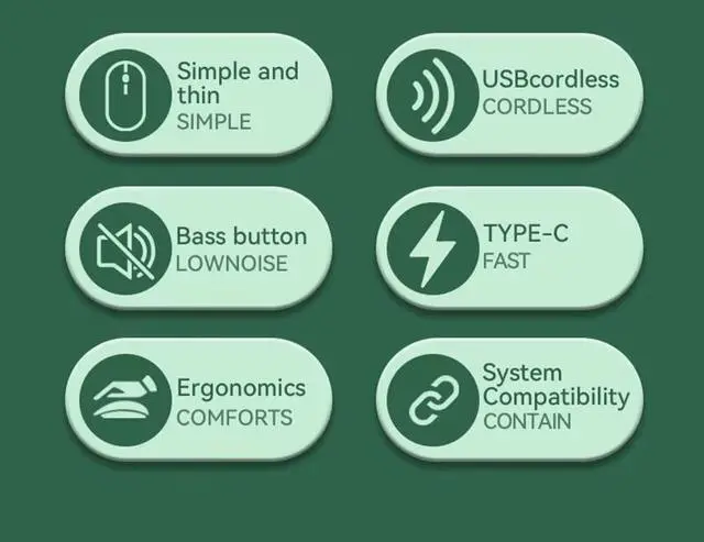 Alt view image 7 of 7 - 2.4G Bluetooth Dual Mode Wireless Mouse Silent Click Rechargeable For Laptop PC