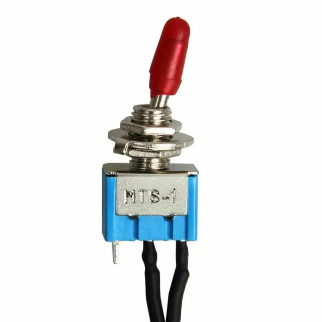Alt view image 3 of 7 - 1SET SPST Mini Toggle Switch Wires On/Off Metal Small Automotive Car Truck 4PCS