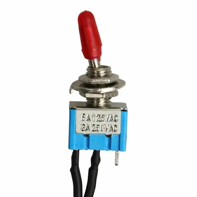 Alt view image 4 of 7 - 1SET SPST Mini Toggle Switch Wires On/Off Metal Small Automotive Car Truck 4PCS