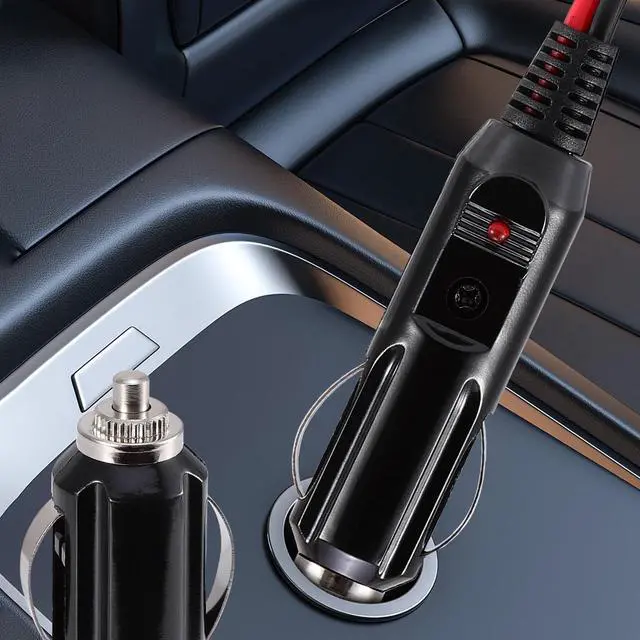 Alt view image 2 of 7 - 2Pcs 12V-24V Fused Car Cigarette Lighter Male Plug Leads LED Light Replacement-25cm/0.82ft
