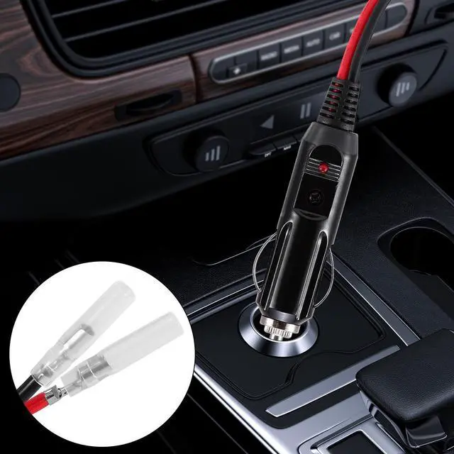 Alt view image 7 of 7 - 2Pcs 12V-24V Fused Car Cigarette Lighter Male Plug Leads LED Light Replacement-30cm/0.98ft