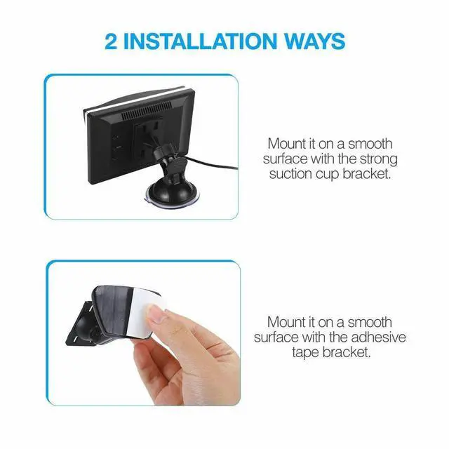 Alt view image 7 of 7 - 5" Monitor Backup Camera Car Rear View HD Parking System Night Vision