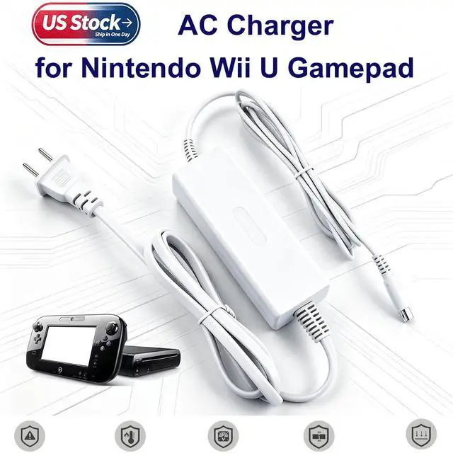 Main image of AC Charger for Nintendo Wii U Gamepad Power Supply Wall Plug Home Fast Charging