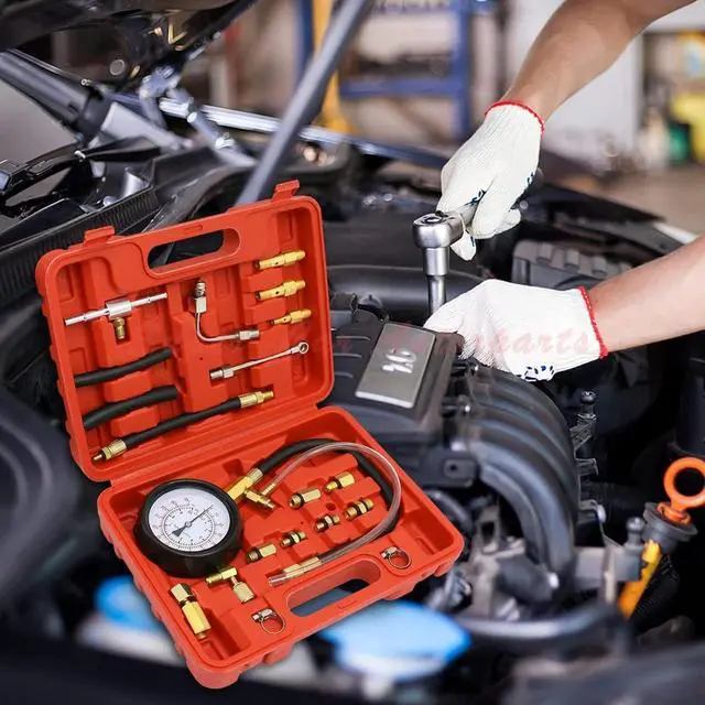Alt view image 3 of 7 - 0-140 PSI Fuel Injection Pump Pressure Tester Injector Pump Pressure Gauge Set