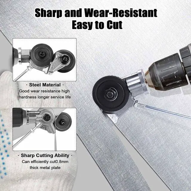 Alt view image 2 of 7 - Electric Drill Plate Cutter- Electric Drill Shears for Cutting Flat Metal Sheets Cordless