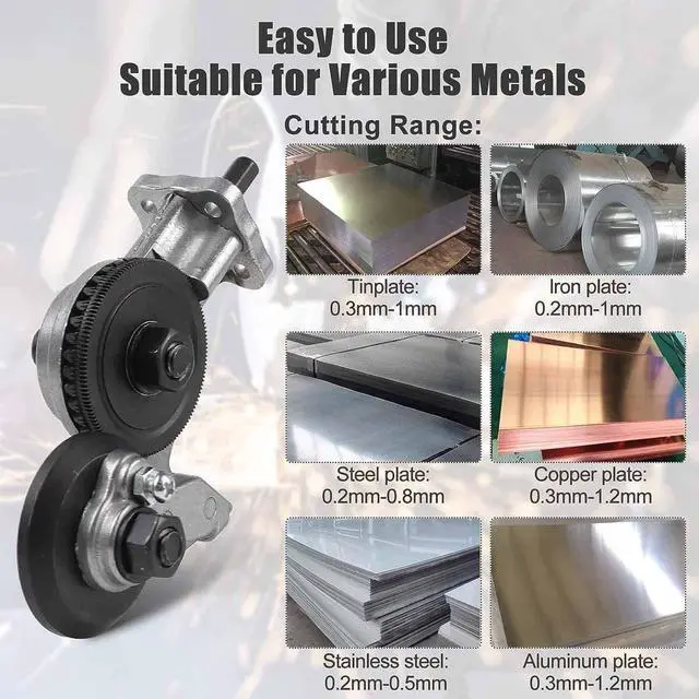 Alt view image 4 of 7 - Electric Drill Plate Cutter- Electric Drill Shears for Cutting Flat Metal Sheets Cordless