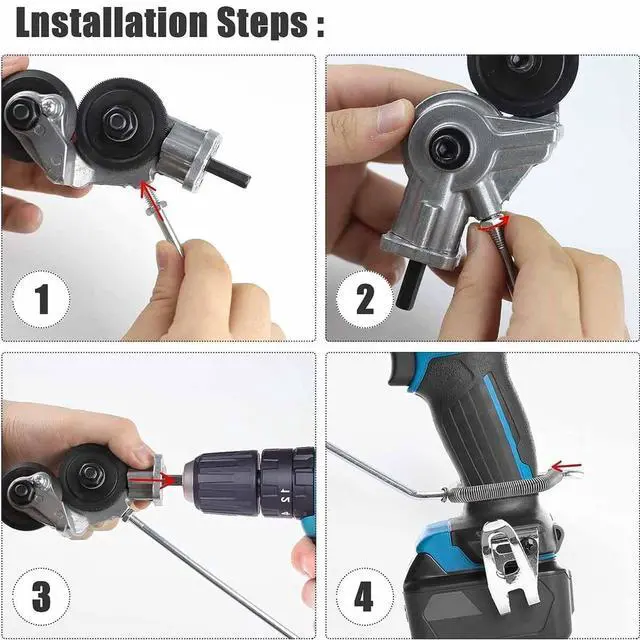 Alt view image 5 of 7 - Electric Drill Plate Cutter- Electric Drill Shears for Cutting Flat Metal Sheets Cordless