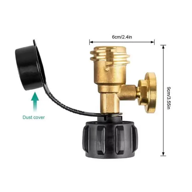 Alt view image 3 of 7 - Propane Tank Pressure Gauge Level Meter with Brass Adapter for BBQ & RV
