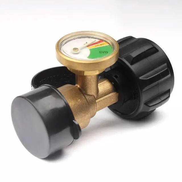 Alt view image 6 of 7 - Propane Tank Pressure Gauge Level Meter with Brass Adapter for BBQ & RV