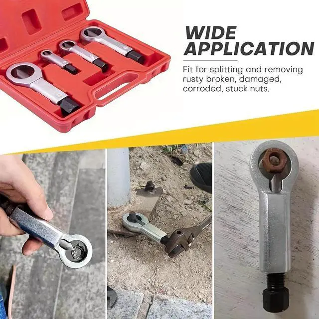 Alt view image 4 of 7 - 9-27mm Nut Splitter Breaker Nut Remover Extractor Adjustable Cracker Hand Tool