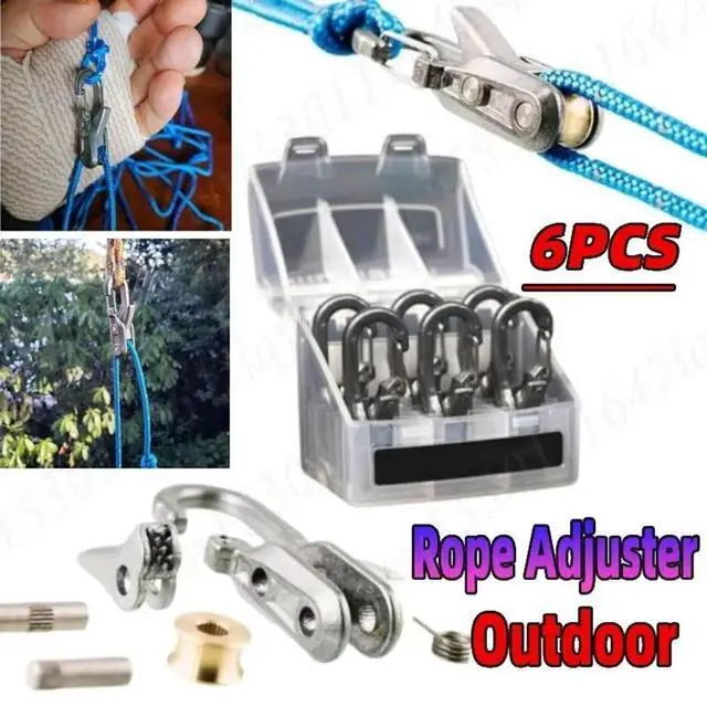 Alt view image 3 of 7 - 6 Hooks+6 Ropes with Roller Tensioner Lock Buckle Tie Down Rope Cargo Tightening 6 Hooks+6 Ropes