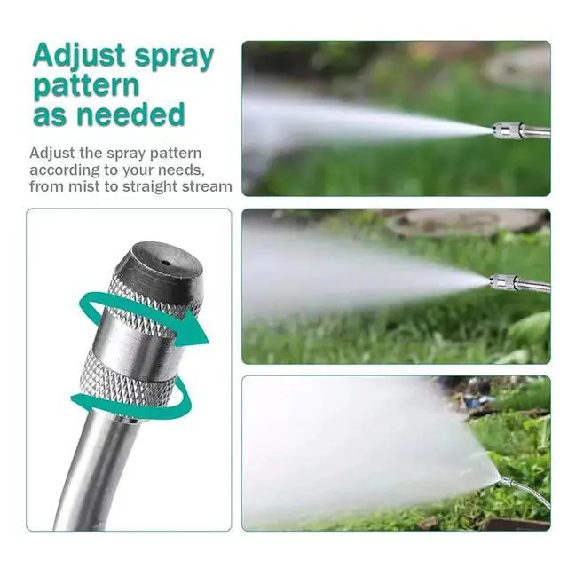 Alt view image 5 of 7 - 42'' Sprayer Wand Replacement 3/8" Brass Barb Universal Stainless Sprayer Wand Typ2-Black-72cm-28 in
