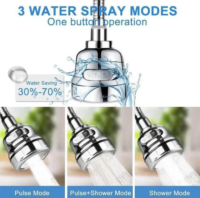Alt view image 5 of 7 - 3 Model Kitchen Tap Head Water Faucet Extender Sprayer Sink Spray Aerator Nozzle