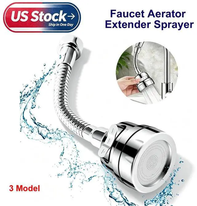 Main image of 3 Model Kitchen Tap Head Water Faucet Extender Sprayer Sink Spray Aerator Nozzle