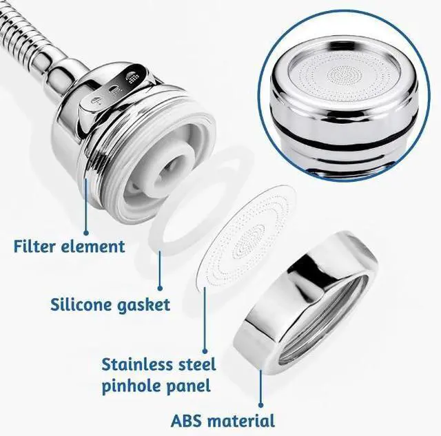 Alt view image 7 of 7 - 3 Model Kitchen Tap Head Water Faucet Extender Sprayer Sink Spray Aerator Nozzle