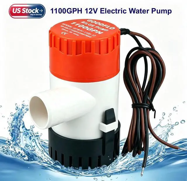Alt view image 3 of 7 - 1100 GPH Bilge Pump SEAFLO 12V Boat Marine Yacht Submersible Water Pump 3/4"