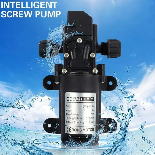 Main image of 12V-130PSI Water Pump Self Priming Pump Diaphragm High Pressure Automatic Switch Double Thread