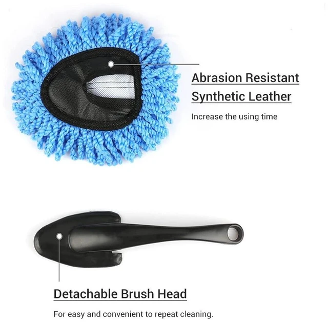 Alt view image 5 of 7 - 3pcs Car Cleaning Duster Microfiber Large Home Wax Treated Plastic Handle Brush