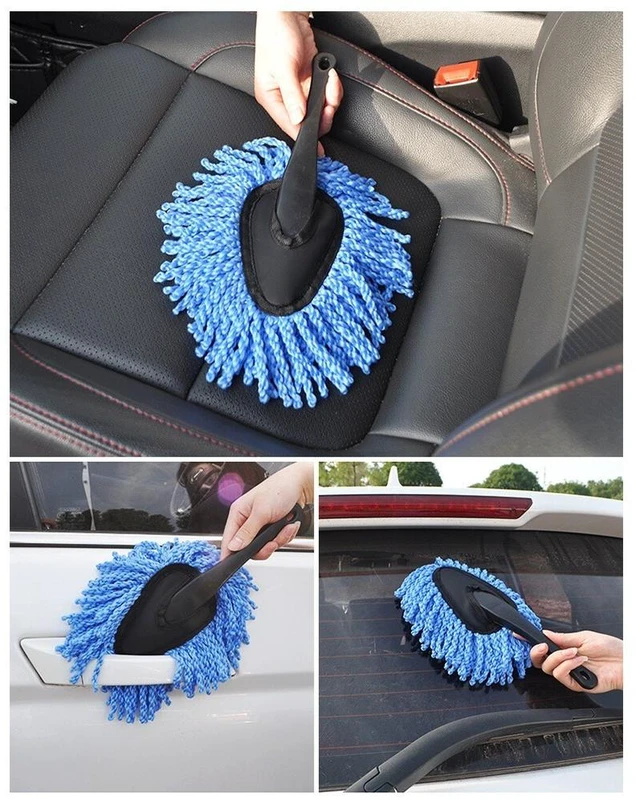 Alt view image 6 of 7 - 3pcs Car Cleaning Duster Microfiber Large Home Wax Treated Plastic Handle Brush