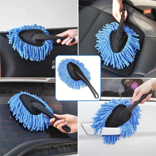 Alt view image 3 of 7 - 3pcs Car Cleaning Duster Microfiber Large Home Wax Treated Plastic Handle Brush