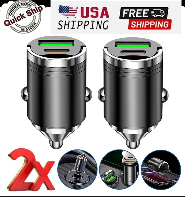 Main image of 2 Port USB Super Fast Car Charger Adapter For iPhone Samsung Android Cell Phone