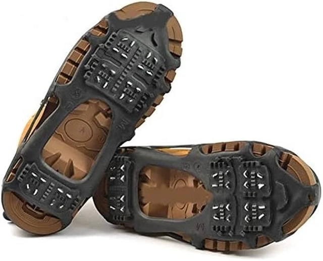 Alt view image 3 of 7 - Ice Cleats Snow Traction Cleats Crampon for Walking on Snow and Ice Non-Slip Ove Medium-5.5-7 men/7-8.5 women