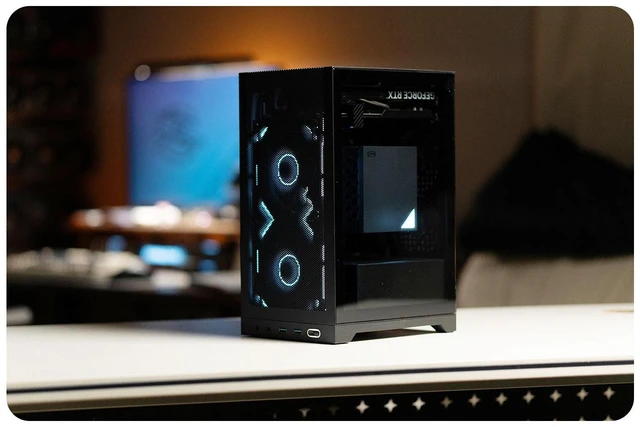 Alt view image 6 of 7 - Shiny Snake L200 10.4L SFF Small Form Factor Mini-ITX PC Gaming Case, Supports SFX PSU, 205mm GPU & 135mm Cooler, Swappable Mesh & Glass Panels, Direct GPU Mount Without Riser, 4 Fan Slots - Black