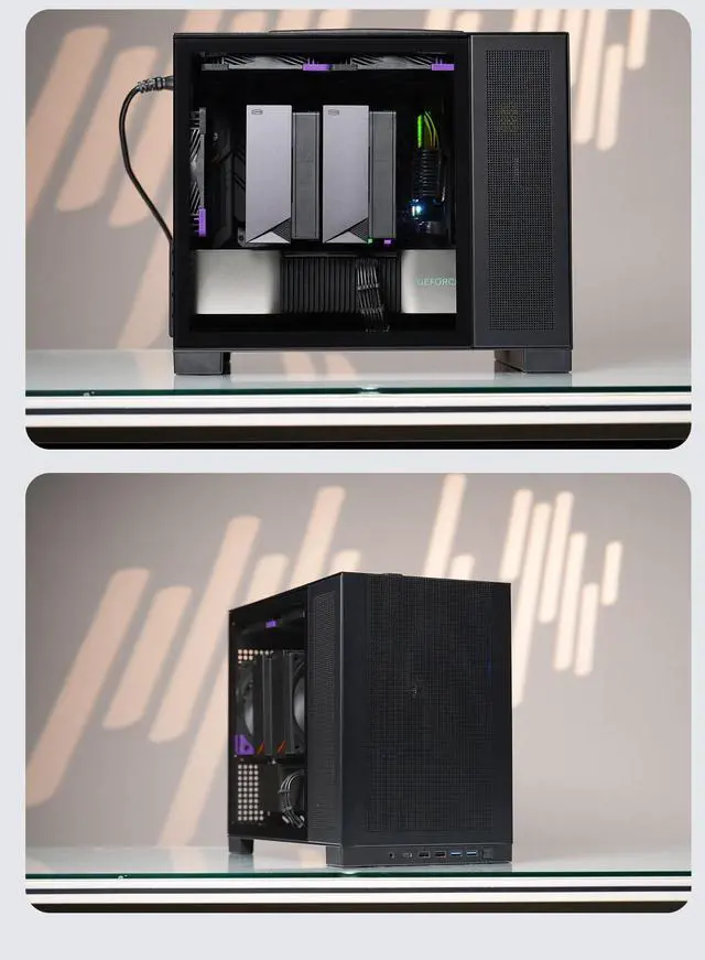 Alt view image 7 of 7 - Shiny Snake G380 23L Portable MATX Chassis - 16cm ATX PSU / 365mm 4-Slot GPU / BTF Mobo / 165mm Cooler / 240 AIO Compatible / 2x 3.5" HDD +1x 2.5" SSD Slots / 5 Fan Slots, MESH Version, White
