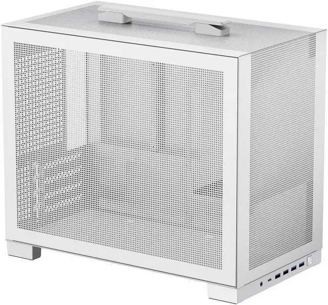 Main image of Shiny Snake G380 23L Portable MATX Chassis - 16cm ATX PSU / 365mm 4-Slot GPU / BTF Mobo / 165mm Cooler / 240 AIO Compatible / 2x 3.5" HDD +1x 2.5" SSD Slots / 5 Fan Slots, MESH Version, White