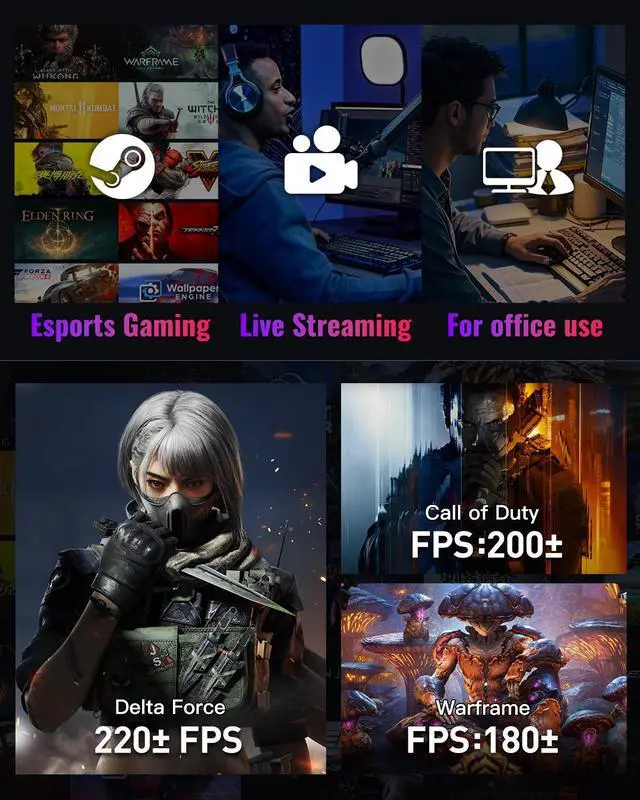Alt view image 6 of 7 - Rmatamini P14-PRO ITX Mini Gaming PC Desktop i5-14600KF 3.5GHz, 14-Cores,GeForce RTX 5070 12GB GDDR6X 16GB DDR4 RAM 1T M.2 SSD 550W PSU WiFi 6 USB 3.2 portable ai Computer tower Windows small volume