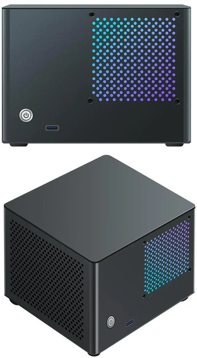 Main image of Rmatamini P99 ITX Gaming PC mini Desktop 5.6L, E5-2698v3 2.3GHz, 16-Cores, 32-Threads, GeForce GTX850M 8G 16GB DDR4 RAM 256G M.2 SSD 450W PSU WiFi 5 Bluetooth 5.2 USB 3.2 Computer