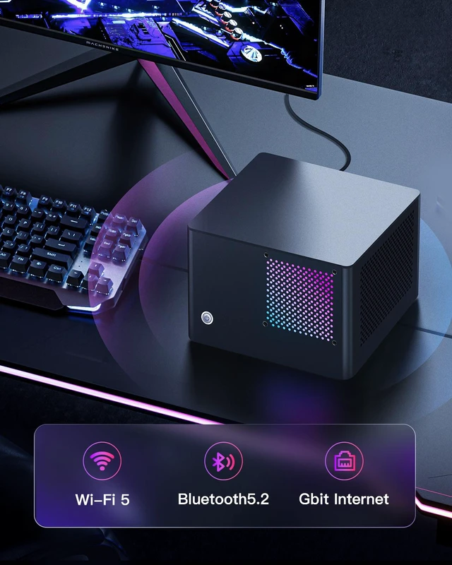 Alt view image 5 of 7 - 5.6L Compact All Aluminum Small Form Factor Gaming Desktop, Intel Core i7-13790F, RTX 5060 Ti, 16GB DDR4 Memory, 1TB NVMe SSD, Windows 11 Home Prebuilt PC