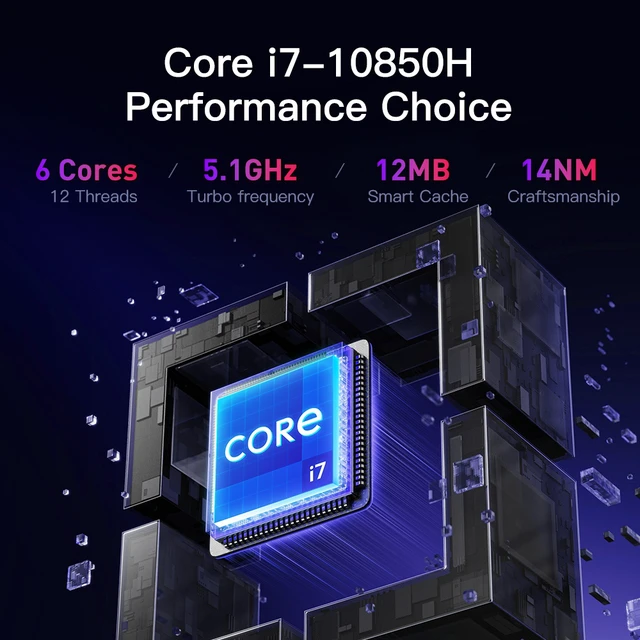 Alt view image 3 of 7 - Mini AI Workstation PC, Core i7-10850H, 16GB DDR4 Dual Channel, 512GB NVMe M.2 SSD, Tesla V100 16G, 700W PSU, All Aluminum Chassis, 5.6L Small Form Factor, Deep Learning Inference Compute