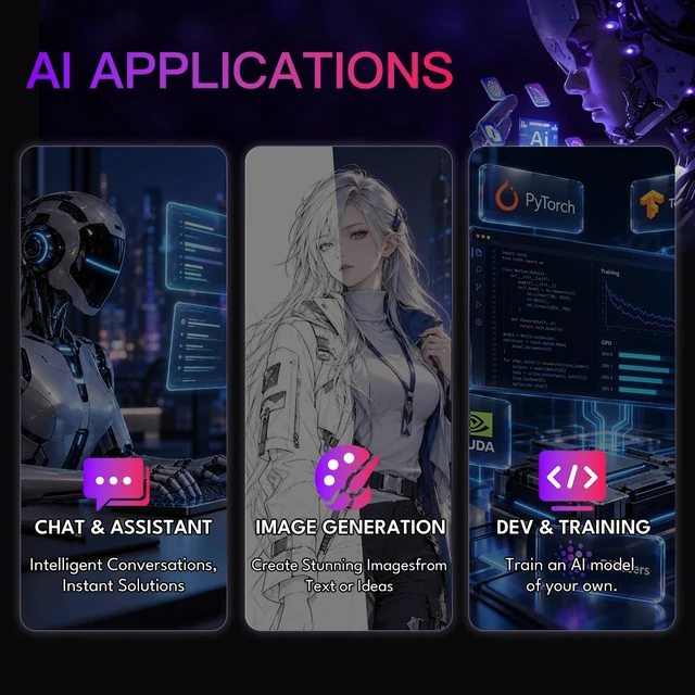 Alt view image 6 of 7 - Mini AI Workstation PC, Core i7-10850H, 16GB DDR4 Dual Channel, 512GB NVMe M.2 SSD, Tesla V100 16G, 700W PSU, All Aluminum Chassis, 5.6L Small Form Factor, Deep Learning Inference Compute