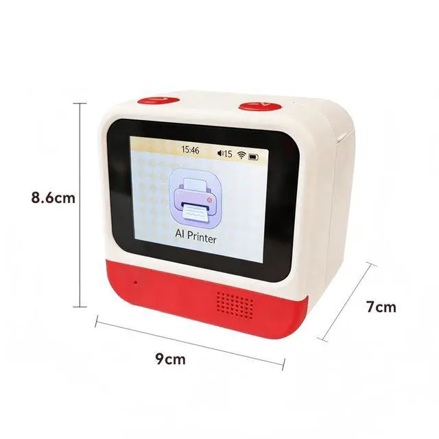 Alt view image 5 of 5 - Smart AI Voice Sticker Printer with Touch Screen, Mini Thermal Label Maker for Kids, Portable Inkless Picture Journaling Device, Creative Toy Gift Set with Rolls Paper