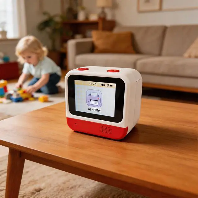 Alt view image 2 of 5 - Smart AI Voice Sticker Printer with Touch Screen, Mini Thermal Label Maker for Kids, Portable Inkless Picture Journaling Device, Creative Toy Gift Set with Rolls Paper