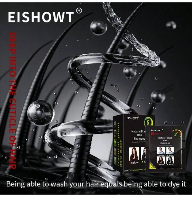 Alt view image 5 of 5 - Hair dye shampoo, quickly covers white hair, plant extract hair dye, suitable for both men and women, 10 packs of 30ml in bags (crimson color)