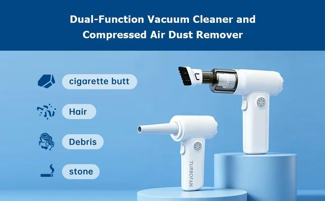 Main image of 2in1 Handheld Vacuum Cleaner & Compressed Air Duster, 14500PA 110000RPM Brushless Motor, USBC Rechargeable Cordless Mini Vacuum for Car, PC, Keyboard Cleaning