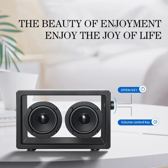 Alt view image 2 of 5 - Minimalist Transparent Box Bluetooth Speaker, 16W DualDriver Wireless Speaker, Loud HD Sound, Bluetooth V5.3 Stable Connection for Indoor Outdoor Activities, Random Color