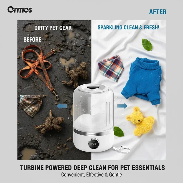 Alt view image 5 of 7 - Pet Parent Portable Washer, Compact Turbine Cleaner with Bionic Hand-Wash Tech, Multi-Use for Dog and Cat Gear, Clothing, Leashes, Toys