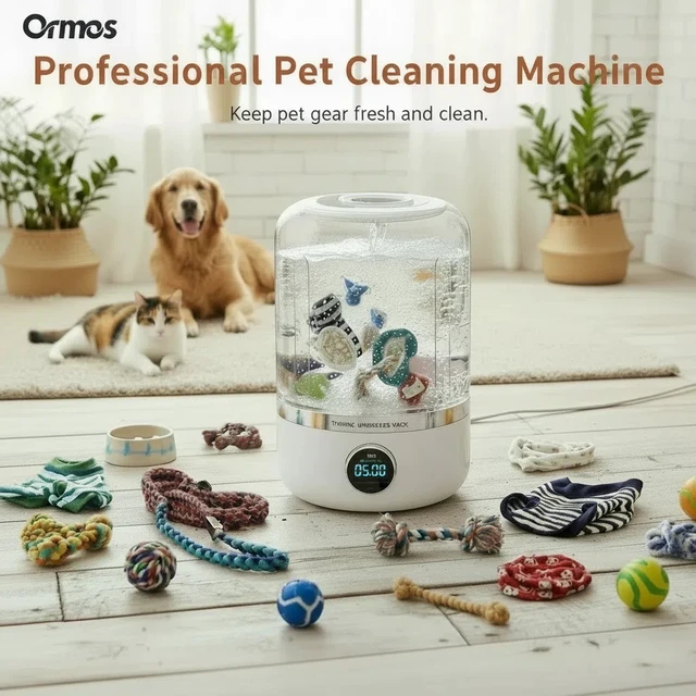 Alt view image 6 of 7 - Pet Parent Portable Washer, Compact Turbine Cleaner with Bionic Hand-Wash Tech, Multi-Use for Dog and Cat Gear, Clothing, Leashes, Toys