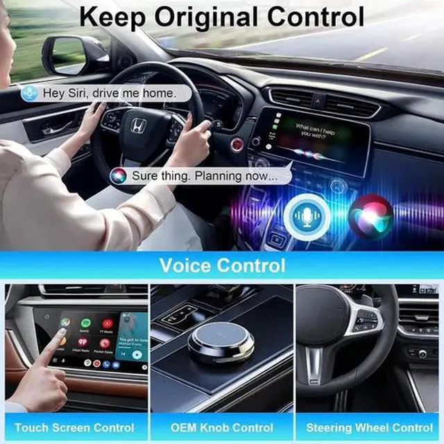 Alt view image 4 of 7 - 2 in 1 USB Wireless CarPlay Adapter For Apple Android Dongle Navigation Player