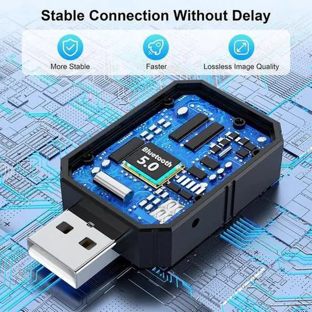 Alt view image 7 of 7 - 2 in 1 USB Wireless CarPlay Adapter For Apple Android Dongle Navigation Player