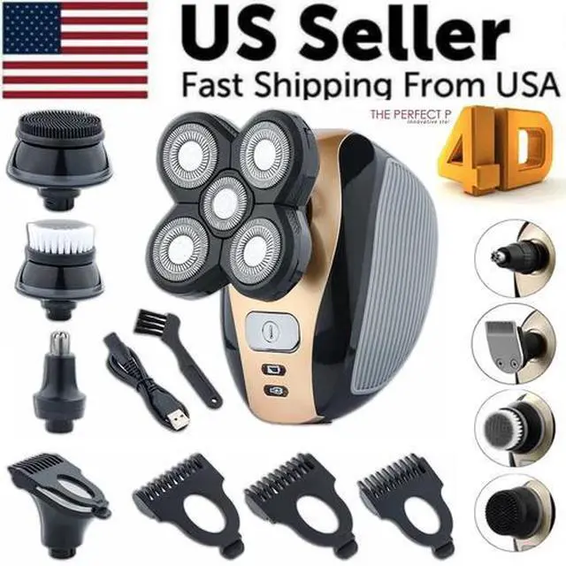 Main image of 5-in-1 Rotary Electric Shaver 4D Rechargeable Bald Head Hair Beard Trimmer Razor