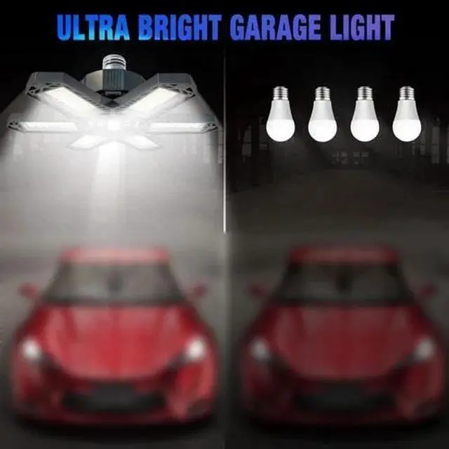 Alt view image 5 of 7 - 1200000LM LED Garage Light Super Bright Work Shop Ceiling Light Deformable Bulb
