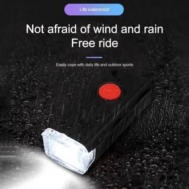 Alt view image 3 of 7 - USB Rechargeable LED Bicycle Headlight Bike Head Light Front Rear Lamp Cycling