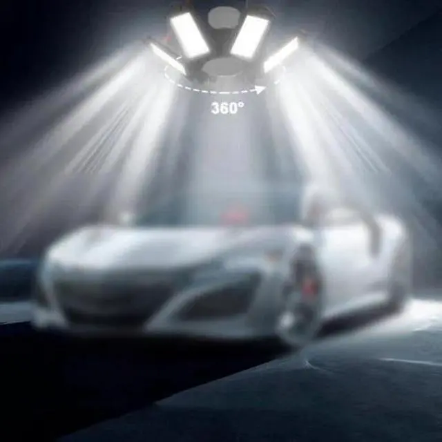 Alt view image 6 of 7 - 1200000LM LED Garage Light Super Bright Work Shop Ceiling Light Deformable Bulb
