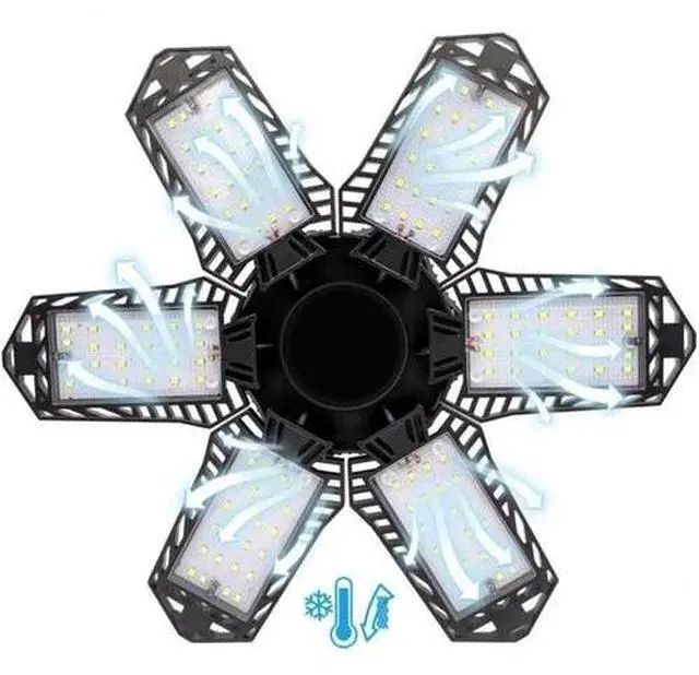 Alt view image 7 of 7 - 1200000LM LED Garage Light Super Bright Work Shop Ceiling Light Deformable Bulb