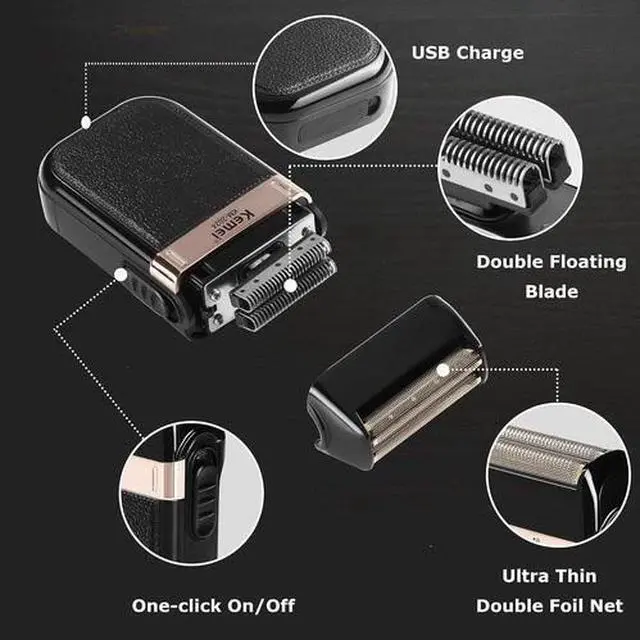 Alt view image 6 of 7 - Men's USB Electric Shaver Trimmer Razor Rechargeable Hair Beard Shaving Machine