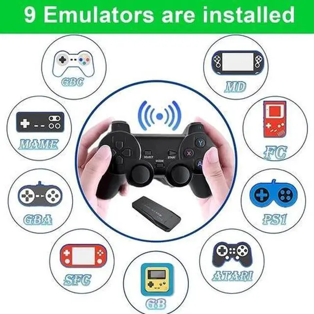 Alt view image 4 of 7 - 4K HDMI Retro Game Console Output Plug and Play 20000+ Game Gamepad Controllers